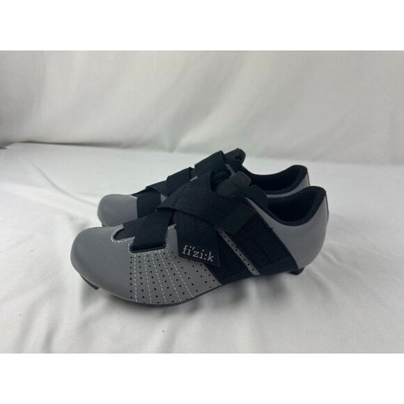 New Fizik Tempo Powerstrap R5 Reflective Grey Black EU 40.5 / 8 US Road Shoes - Picture 1 of 8